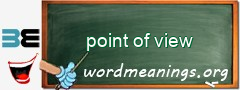 WordMeaning blackboard for point of view